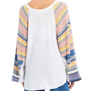 Free people rainbow dream long slv top